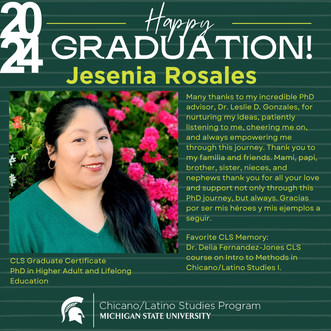 Graduating Student Spotlight:  Jesenia Rosales